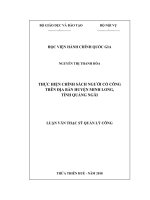 THỰC HIỆN CHÍNH SÁCH NGƯỜI có CÔNG TRÊN địa bàn HUYỆN MINH LONG, TỈNH QUẢNG NGÃI 