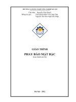Giáo trình Phay bào mặt phẳng bậc - CĐ Nghề Công Nghiệp Hà Nội