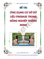 ỨNG DỤNG CƠ SỞ DỮ LIỆU firebase TRONG NÔNG NGHIỆP THÔNG MINH