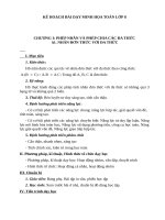 GIÁO ÁN BÀI DẠY MINH HỌA MÔN TOÁN LỚP 8 (SOẠN THEO MẪU MÔ ĐUN 1 BỒI DƯỠNG TX)