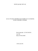 Ứng dụng mô hình toán nghiên cứu các phương án bảo vệ bờ biển Nam Định