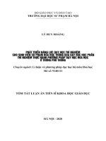 Phát triển năng lực dạy học thí nghiệm cho sinh viên sư phạm hóa học thông qua dạy học học phần thí nghiệm thực hành phương pháp dạy học hóa học ở trường phổ thông (tt) 