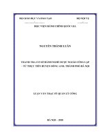 Thanh tra cơ sở hành nghề dược ngoài công lập   từ thực tiễn huyện đông anh, thành phố hà nội 