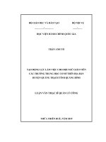 TẠO ĐỘNG lực làm VIỆC CHO đội NGŨ GIÁO VIÊN các TRƯỜNG TRUNG học cơ sở TRÊN địa bàn HUYỆN QUẢNG TRẠCH, TỈNH QUẢNG BÌNH 