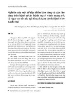 Nghiên cứu một số đặc điểm lâm sàng và cận lâm sàng trên bệnh nhân bệnh mạch vành mang yếu tố nguy cơ tồn dư tại Khoa khám bệnh Bệnh viện Bạch Mai