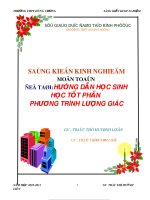 Hướng dẫn học sinh học tốt phần phương trình lượng giác