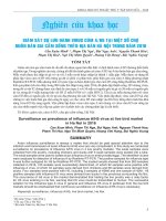 Giám sát sự lưu hành virus cúm A/H5 tại một số chợ buôn bán gia cầm sống trên địa bàn Hà Nội trong năm 2016