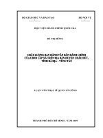 Chất lượng ban hành văn bản hành chính của UBND cấp xã trên địa bàn huyện châu đức, tỉnh bà rịa – vũng tàu 