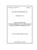 QUẢN lý NHÀ nước về GIẢM NGHÈO bền VỮNG TRÊN địa bàn HUYỆN TRÀ BỒNG, TỈNH QUẢNG NGÃI 