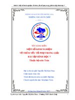 Một số kinh nghiệm vẽ thêm yếu tố phụ trong giải bài tập Hình học 7