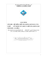 Giáo trình Hệ thống điều hòa không khí trung tâm - Nghề: Kỹ thuật máy lạnh và điều hòa không khí (Cao đẳng) - CĐ Kỹ Thuật Công Nghệ Bà Rịa-Vũng Tàu