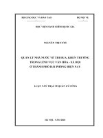 Quản lý nhà nước về thi đua, khen thưởng trong lĩnh vực văn hóa   xã hội ở thành phố hải phòng hiện nay 