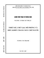 Thiết kế, chế tạo, mô phỏng và điều khiển thang máy chở người