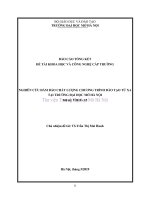 Nghiên cứu đảm bảo chất lượng chương trình đào tạo từ xa tại trường đại học mở hà nội  mã số v2018 15 