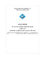 Giáo trình Hàn tự động dưới lớp thuốc - Nghề: Hàn - CĐ Kỹ Thuật Công Nghệ Bà Rịa-Vũng Tàu