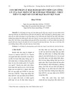 Cơ chế pháp lý bảo đảm quyền tiếp cận công lý của nạn nhân nữ bị xâm hại tình dục: Thực tiễn và một số vấn đề đặt ra ở Việt Nam