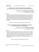 Thiết kế và tổ chức hoạt động học trải nghiệm các chuyên đề học tập môn Sinh học ở trường phổ thông