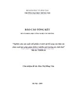 Nghiên cứu sản xuất chế phẩm vi sinh vật bổ sung vào thức ăn chăn nuôi lợn giúp giảm thiểu ô nhiễm môi trường do chất thải  mã số v2018 16 
