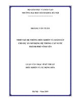 Thiết kế hệ thống điều khiển và giám sát cho dự án mở rộng hệ thống cấp nước thành phố vĩnh yên