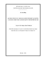 Dạy học mô đun PLC theo quan điểm tích hợp tại trường cao đẳng nghề việt nam hàn quốc thành phố hà nội