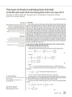 Tính toán vỏ thoải có mặt bằng hình chữ nhật có kể đến phi tuyến hình học bằng phần mềm Lira-sapr 2013