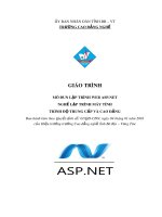Giáo trình Lập trình web ASP.NET - Nghề: Lập trình máy tính - CĐ Kỹ Thuật Công Nghệ Bà Rịa-Vũng Tàu