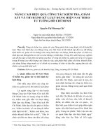 Nâng cao hiệu quả công tác kiểm tra, giám sát và thi hành kỷ luật Đảng hiện nay theo tư tưởng Hồ Chí Minh