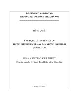 Ứng dụng lý thuyết tối ưu trong điều khiển hệ máy bay không người lái quadrotor
