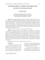 Ngữ dụng học của trạng ngữ tiếng Anh