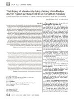 Thực trạng và yêu cầu xây dựng chương trình đào tạo chuyên ngành quy hoạch đô thị và nông thôn hiện nay