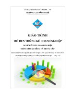 Giáo trình Thống kê doanh nghiệp - Nghề: Kế toán doanh nghiệp - CĐ Kỹ Thuật Công Nghệ Bà Rịa-Vũng Tàu