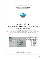 Giáo trình Kỹ thuật lắp đặt điện 1 - Nghề: Điện công nghiệp (Cao đẳng) - CĐ Kỹ Thuật Công Nghệ Bà Rịa-Vũng Tàu