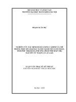Nghiên cứu xác định hàm lượng cadimi và chì trong một số loại rau xanh tại huyện lâm thao   tỉnh phú thọ bằng phương pháp phổ hấp thụ nguyên tử ngọn lửa (f AAS)