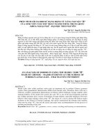 Phân tích lỗi sai khi sử dụng động từ năng nguyện “要” của sinh viên năm thứ nhất ngành tiếng Trung Quốc - Khoa Ngoại ngữ - Đại học Thái Nguyên