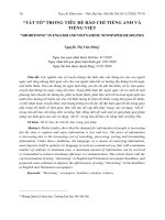 “Tắt tố” trong tiêu đề báo chí tiếng Anh và tiếng Việt