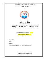 Báo cáo thực tập ở bệnh viện đa khoa an phú và nhà thuốc tại bệnh viện đa khoa medic bình dương 