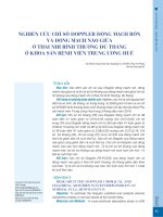 Nghiên cứu chỉ số Doppler động mạch rốn và động mạch não giữa ở thai nhi bình thường đủ tháng ở khoa Sản Bệnh viện Trung ương Huế