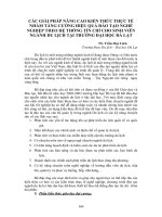 Các giải pháp nâng cao kiến thức thực tế nhằm tăng cường hiệu quả đào tạo nghề nghiệp theo hệ thống tín chỉ cho sinh viên ngành du lịch tại trường đại học Đà Lạt