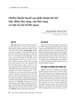 Nghiên cứu lâm sàng: Nhiễm khuẩn huyết sau phẫu thuật tim hở: Đặc điểm lâm sàng, cận lâm sàng và một số yếu tố liên quan