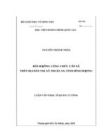 Bồi dưỡng công chức cấp xã trên địa bàn thị xã thuận an, tỉnh bình dương 