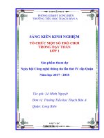 tổ chức một số trò chơi trong dạy toán lớp 1 