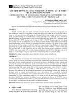 Xác định thông số công nghệ hợp lý trong xử lý nhiệt trà ô long bằng vi sóng