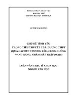 Chủ đề tình yêu trong tiểu thuyết của  Dương Thụy