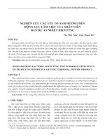 Nghiên cứu các yếu tố ảnh hưởng đến động lực làm việc của nhân viên ban dự án nhiệt điện PTSC