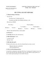 Đề cương chi tiết môn học Tư pháp quốc tế - Trường Đại học Khoa học xã hội và Nhân văn