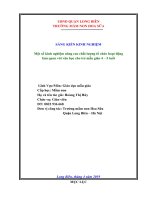 Một số kinh nghiệm nâng cao chất lượng tổ chức hoạt động làm quen với văn học cho trẻ mẫu giáo 4 – 5 tuổi 