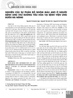 Nghiên cứu sự phân bố nhóm máu ABO ở người bệnh ung thư đường tiêu hóa tại Bệnh viện Ung bướu Đà Nẵng