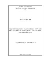 Phân tích đa thức thành các đa thức bất khả quy để xây dựng các mã cyclic trên trường hữu hạn 
