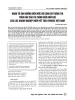 Nhân tố ảnh hưởng đến mức độ công bố thông tin trên báo cáo tài chính giữa niên độ của các doanh nghiệp niêm yết theo Forbes Việt Nam