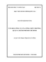 Văn hóa công vụ của công chức phường, quận 9, thành phố hồ chí minh 